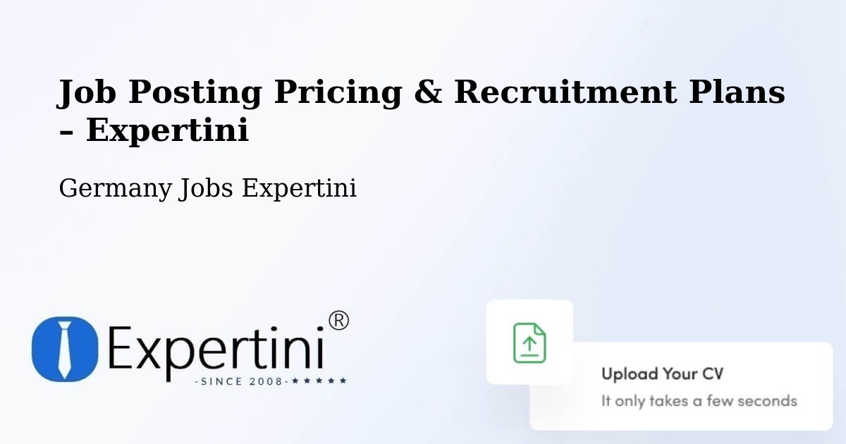 Job Posting Pricing & Recruitment Plans – Rochlitz - Rochlitz, Germany Jobs Expertini